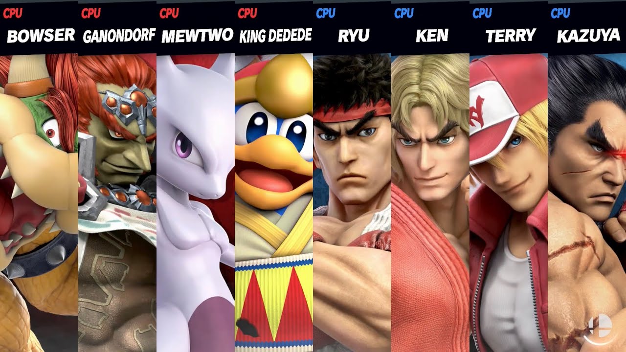 Super Smash Bros. Ultimate - Villains vs Fighting Game Characters