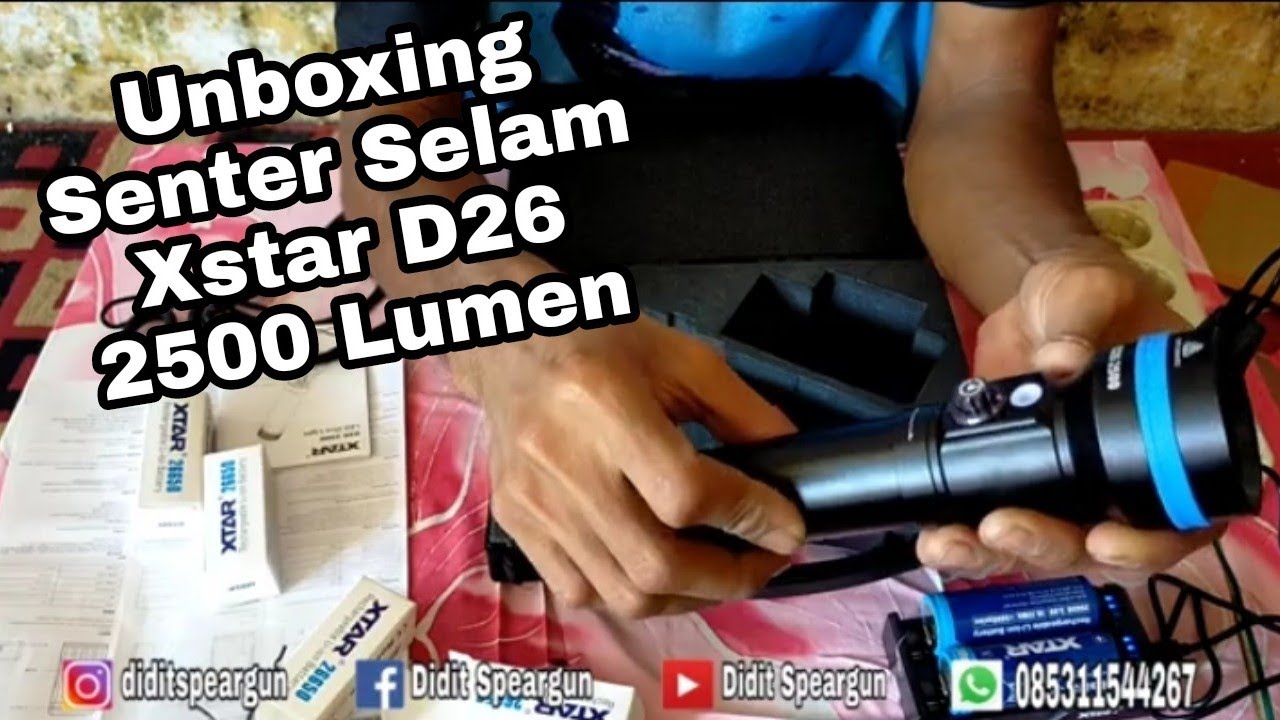 UNBOXING..! Senter Xstar D26 2500 Led Dive Light