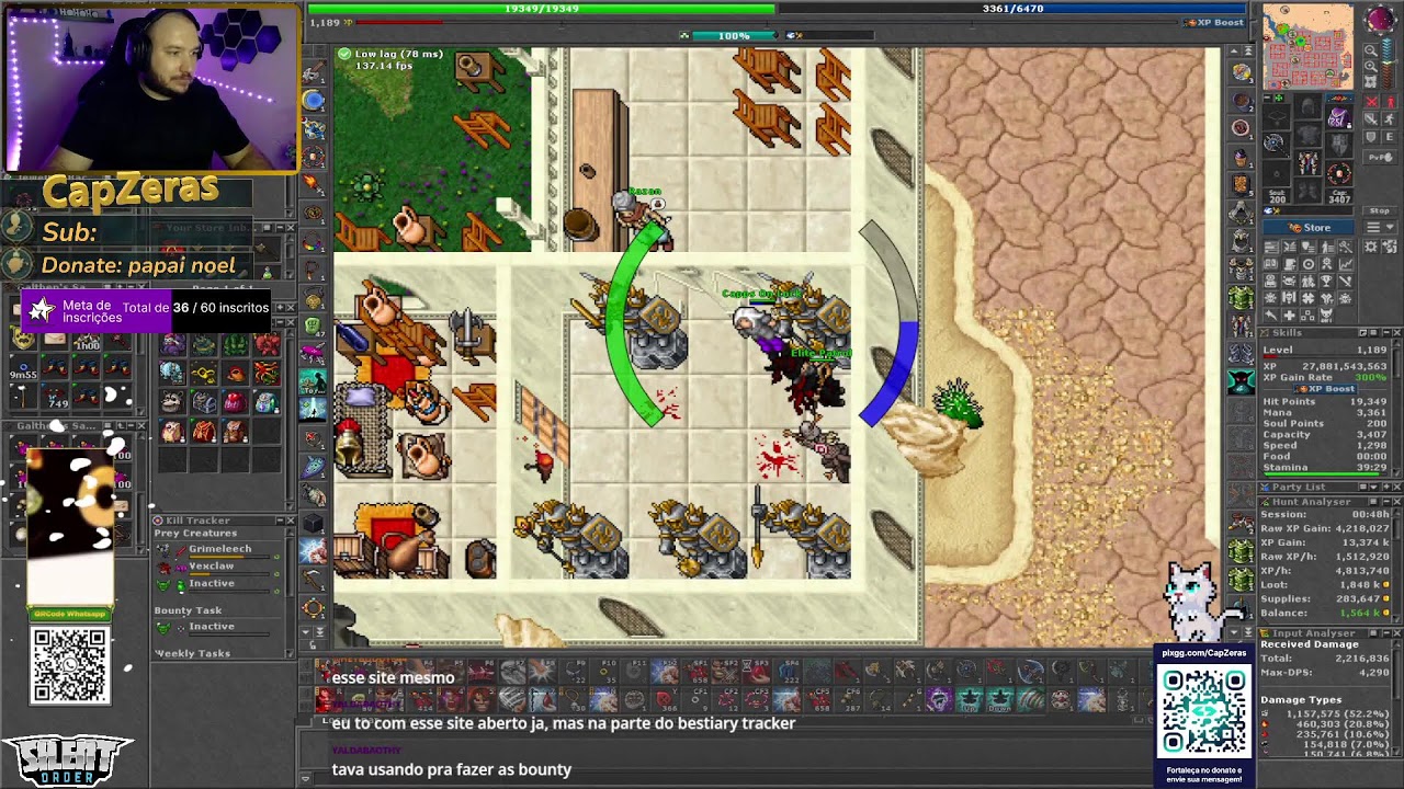Sua noite começa aqui!!! - Live - Tibia - Boss e Hunt 07 de Março - EK/MS - Yonabra/Belobra