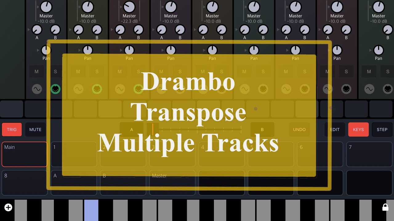 BeepStreet Drambo - Tutorial Part 43: Transpose Multiple Tracks