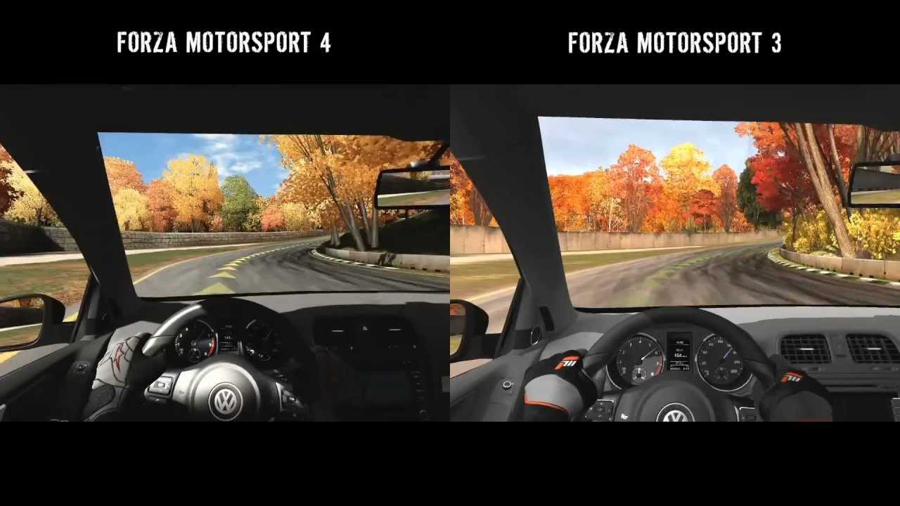 Forza Motorsport 4 vs. Forza Motorsport 3 - side by side comparison
