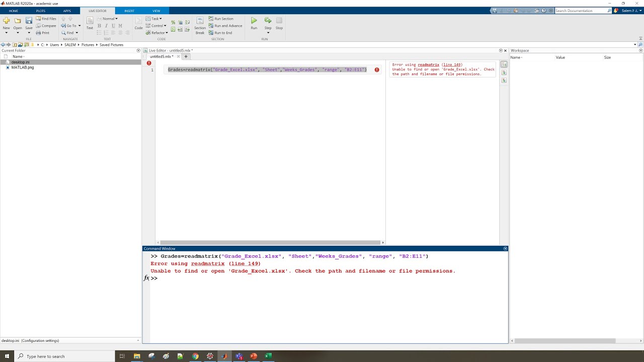 12.4 Error while importing Data due to Current Folder Path