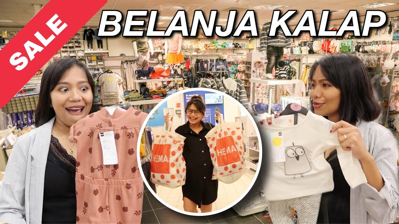 BELANJA SEPUASNYA IBU RT DI BELANDA KALAP BELI  BAJU BAYI 😂 SEMUANYA MASUK KERANJANG 🙈