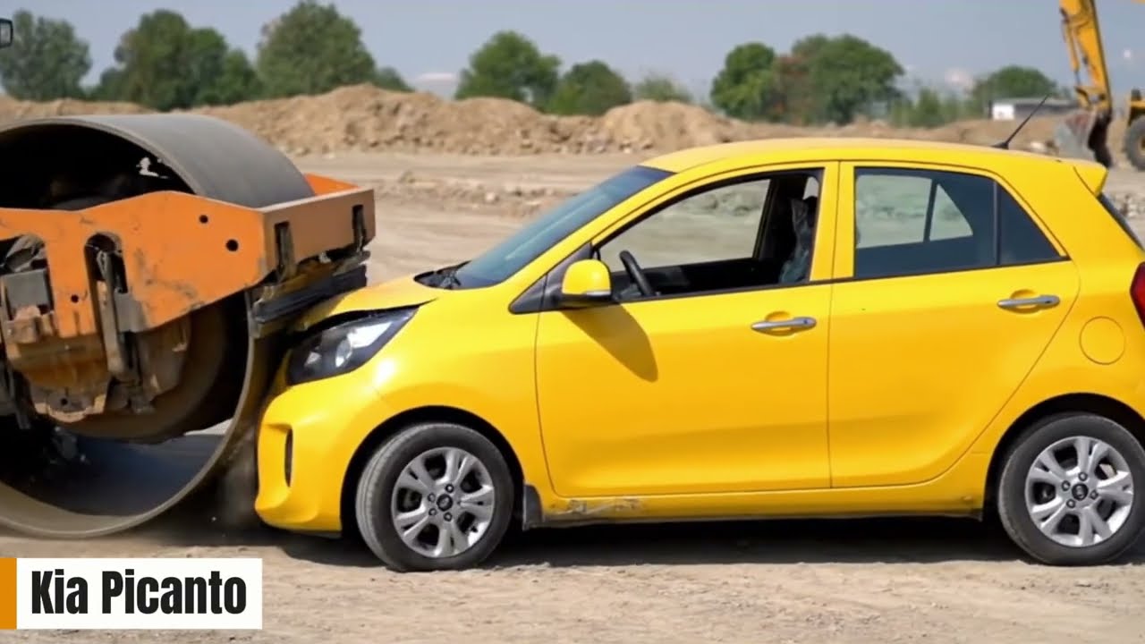 KIA Cars vs Road Roller &ndash; EV6, Sorento, XCeed & More | HD ASMR Car Crushing