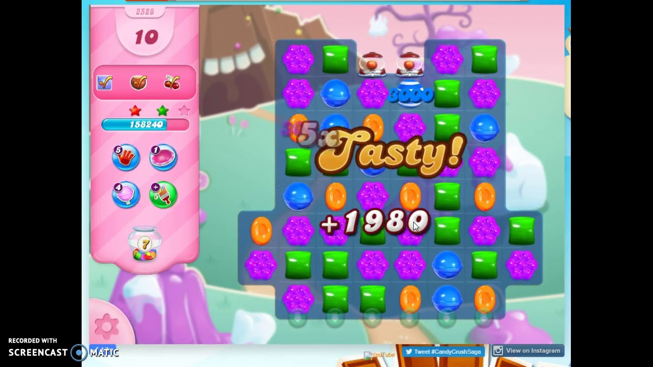 Candy Crush Level 2528 Audio Talkthrough, 3 Stars, Spaceship