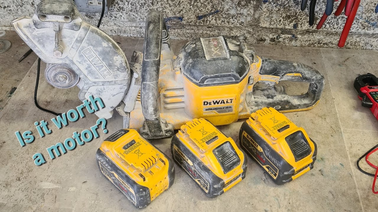 Отрезная пила Dewalt DCS690 54 В заводится, но потом глохнет. Не работает дальше.