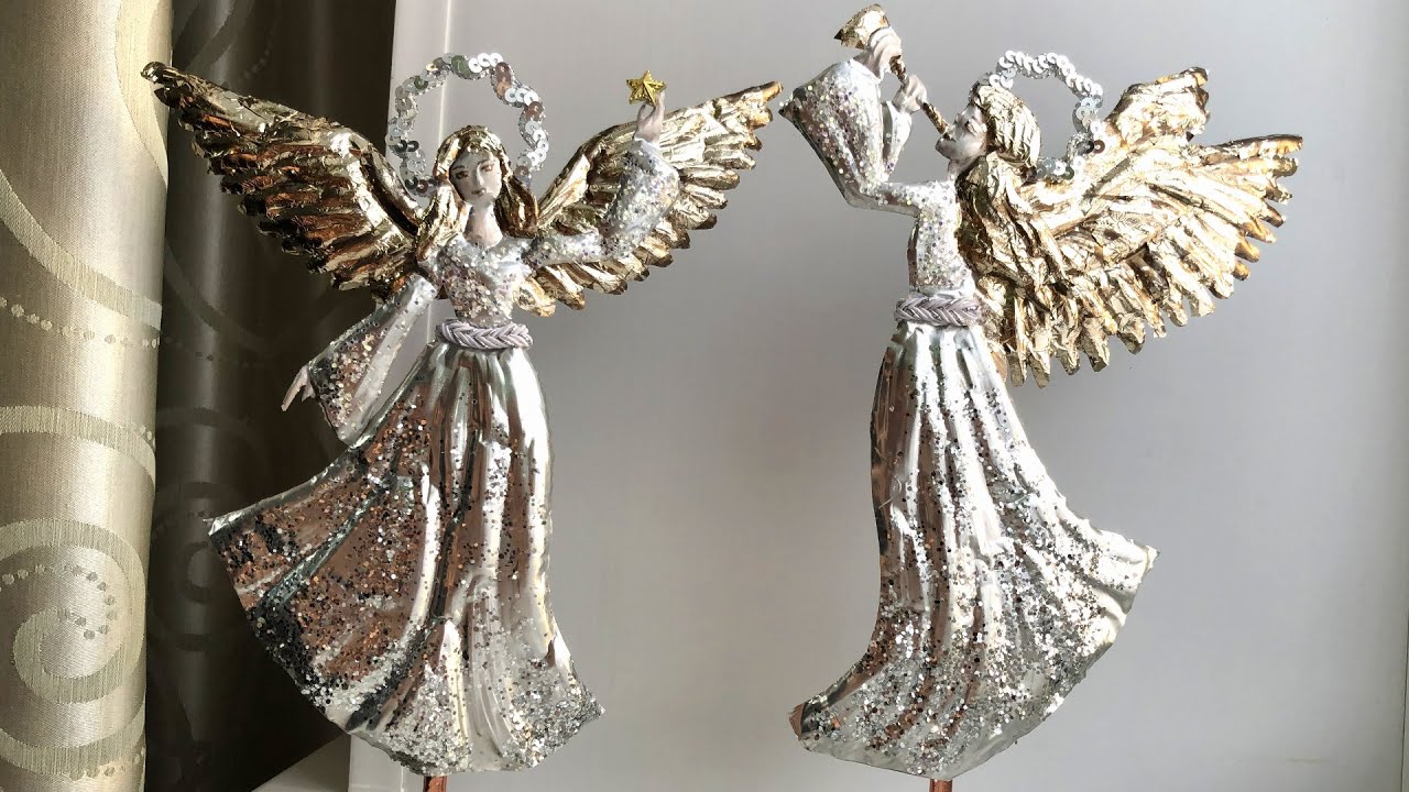 Рождественский ангел своими руками. Простая поделка из фольги/DIY Christmas angel