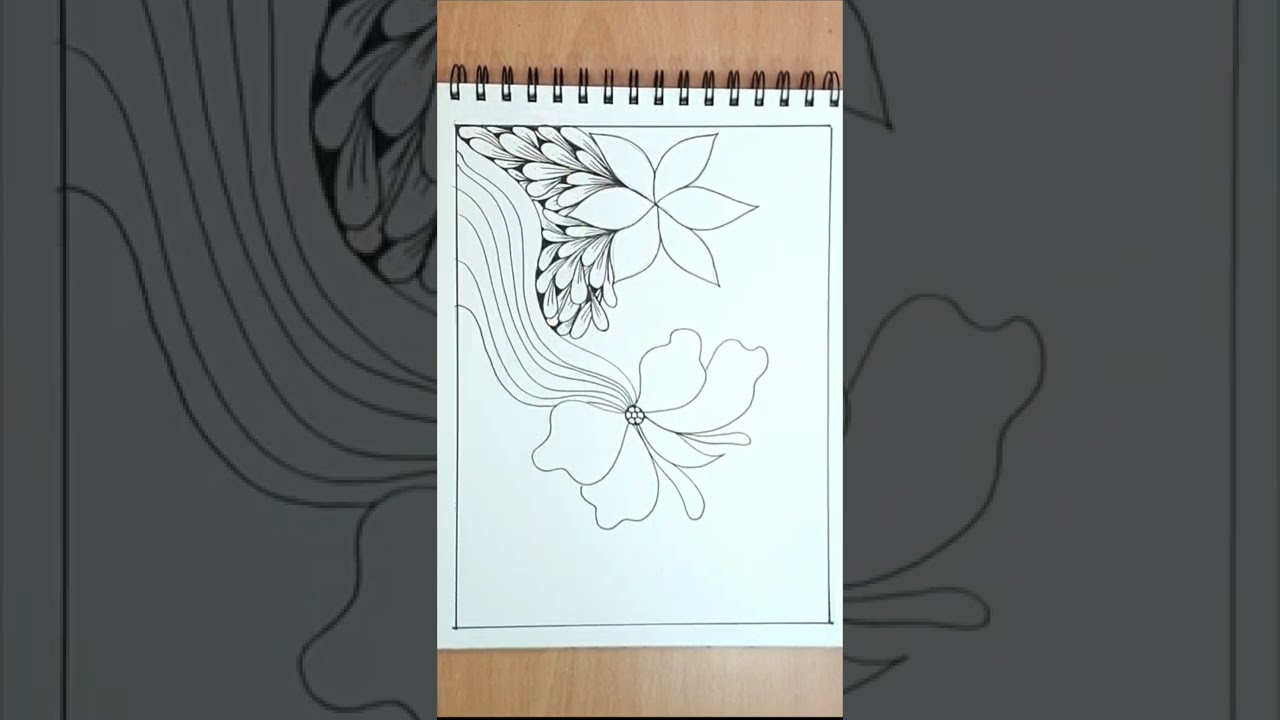 Beautiful Floral  zentangle art 🌼🌸🌼🌸🌼🌸✨❄☀🌞💛💛💙💙💛#zentangle #zentangleart #zendoodles
