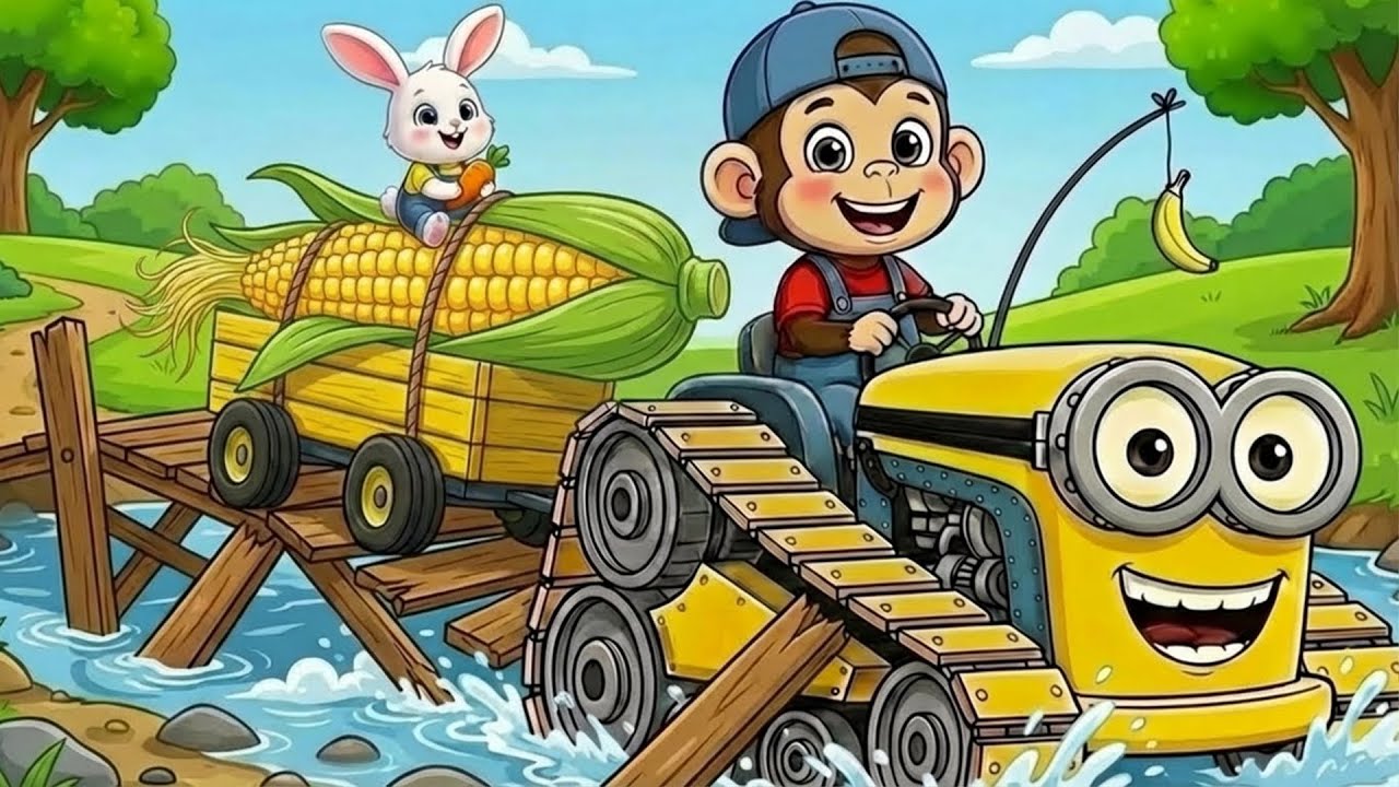 Monkey Funny | Farm Adventure with PiPi and Bunny | Monkey Cartoon