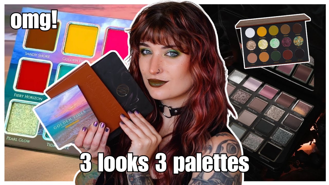 3 looks 3 palettes! | smoulder, grounded, golden tides