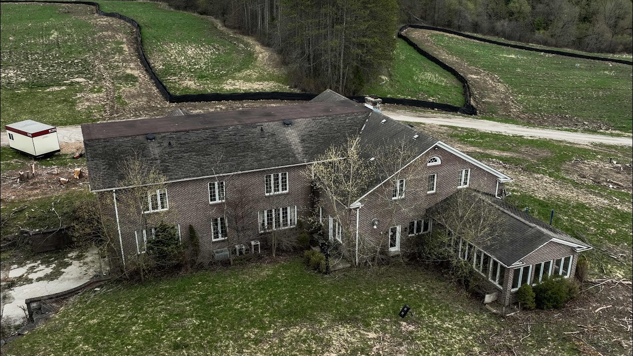 Huge ABANDONED $40M Mansion HIDDEN on 99 Acres | OSTRICH Farm