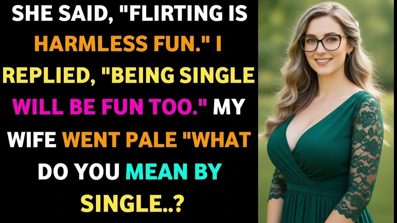 She Said, “Flirting Is Harmless Fun.” I Replied, “Being Single Will Be Fun Too.” My Wife #cheating