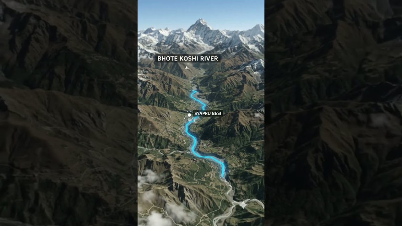 Reported Nepal Flood: How a Glacier Collapse Sent Water Down the Himalayas 🌊🏔️ #Shorts
