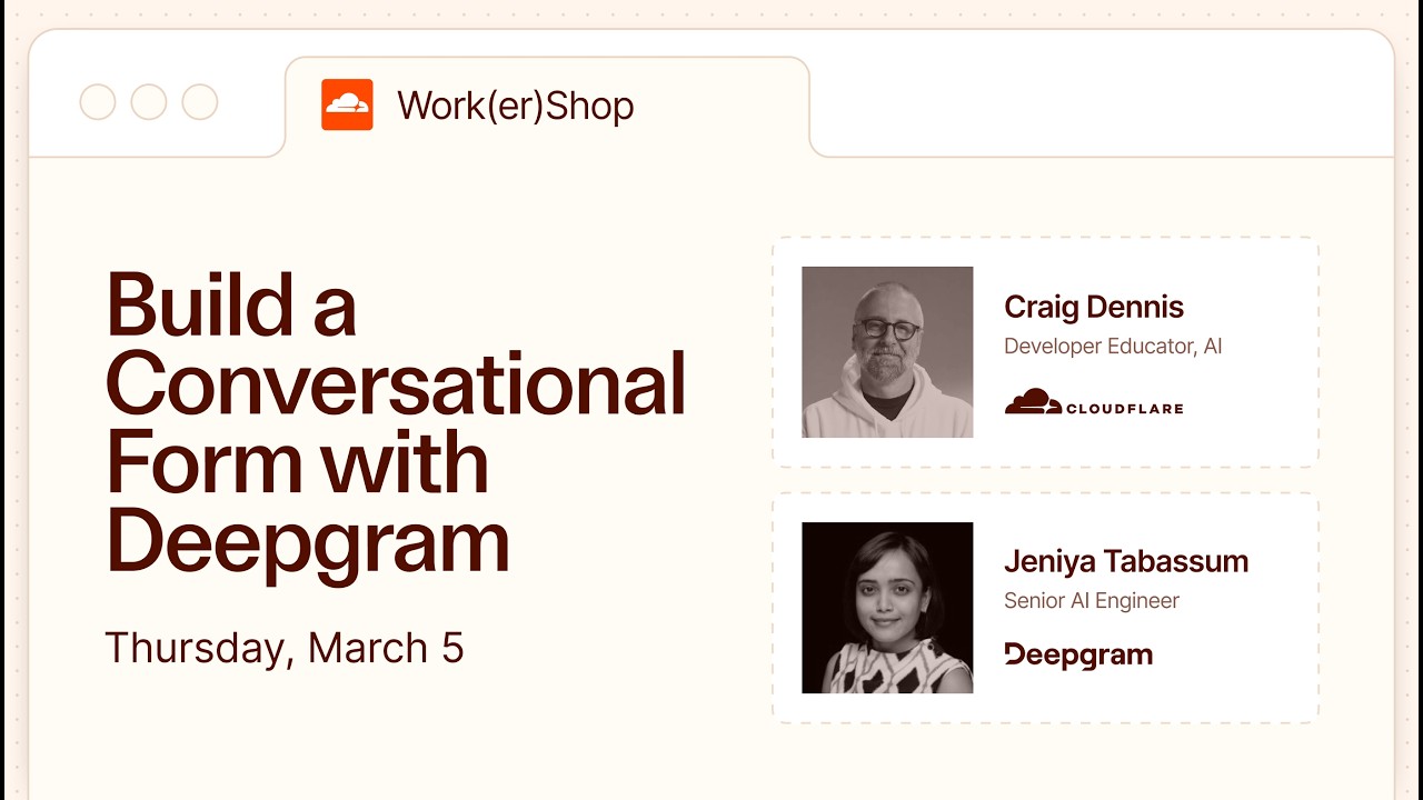Build a conversational form with Deepgram | WorkerShop