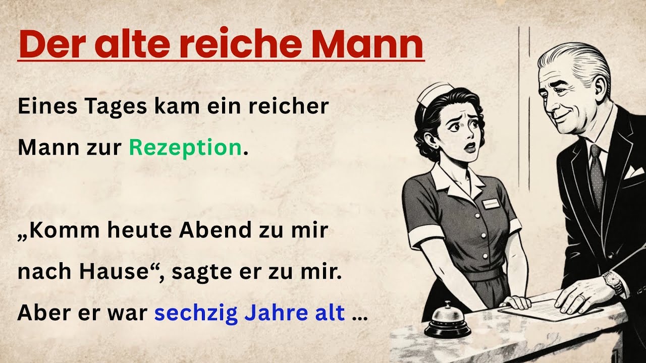Deutsch lernen mit Geschichte | Der alte reiche Mann | Hörverstehen A1–A2