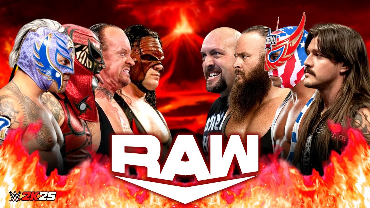 Rey Mysterio Penta Undertaker Kane vs Dominik Americano Big Show Braun Strowman - WWE RAW 27/Jan/26