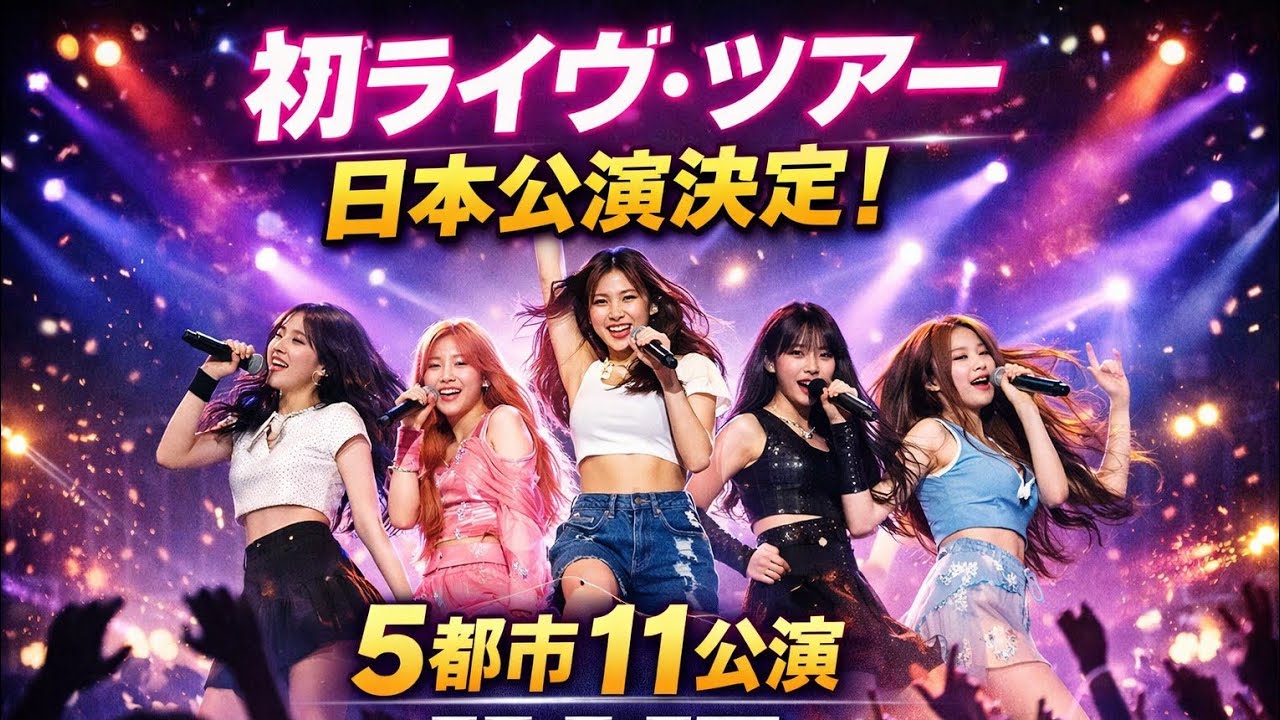 ILLIT、初のライヴ・ツアーの日本公演詳細決定　初開催都市を含む5都市11公演で開催