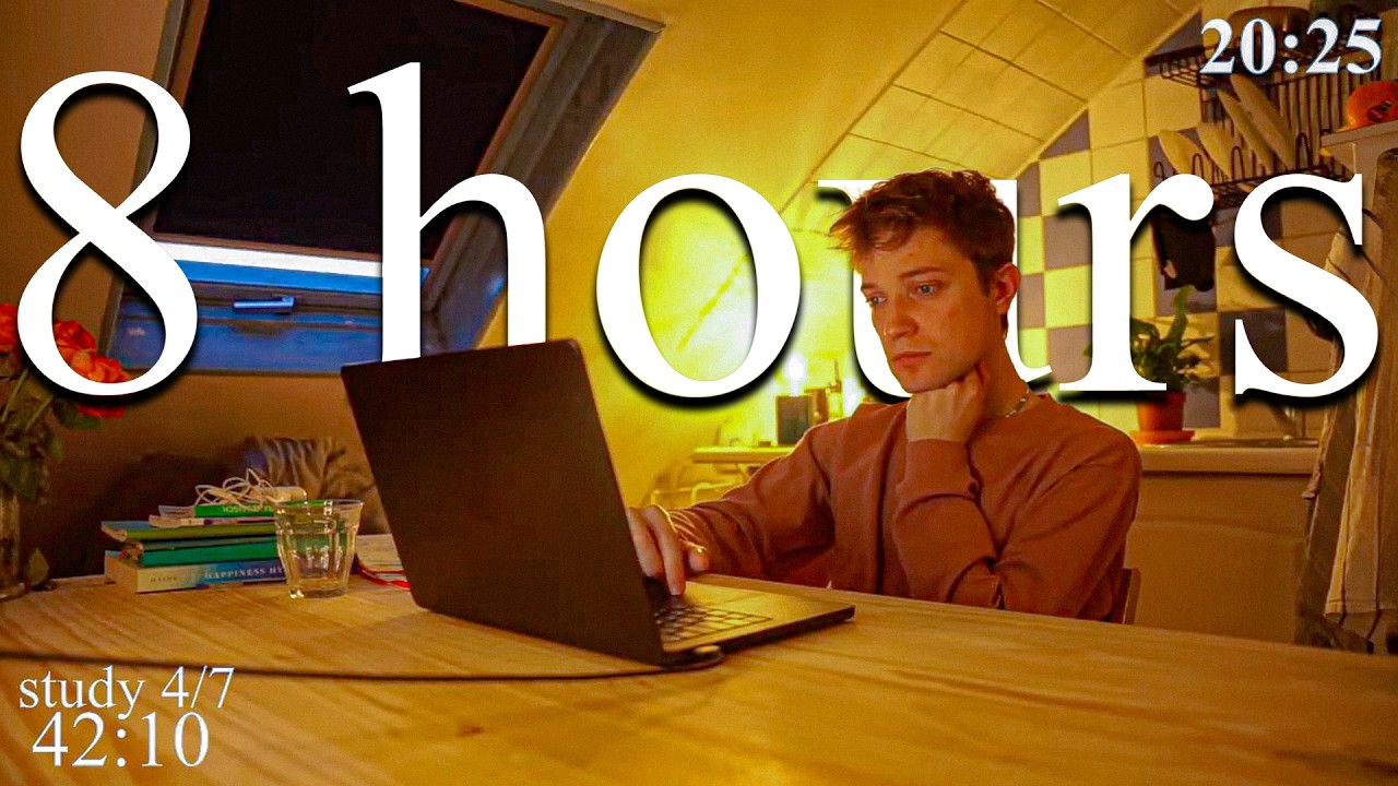 LIVE | 8-HOUR study with me in Paris 📚⛈️ rain sounds & pomodoro timer 60 & 10