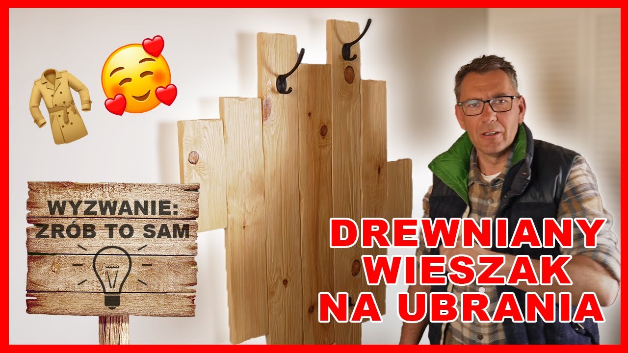 Drewniany wieszak na ubrania i to nie byle jaki! 😍🤩