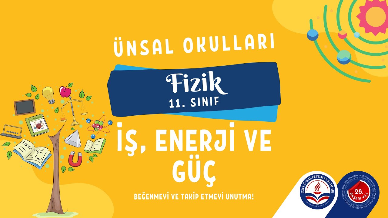 11. SINIF FİZİK İŞ, GÜÇ VE ENERJİ KONU ANLATIMI