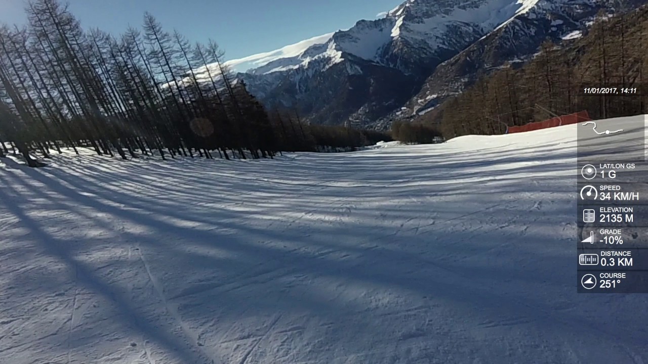 Skiing in Bardonecchia - Jafferau: Belvedere (red)