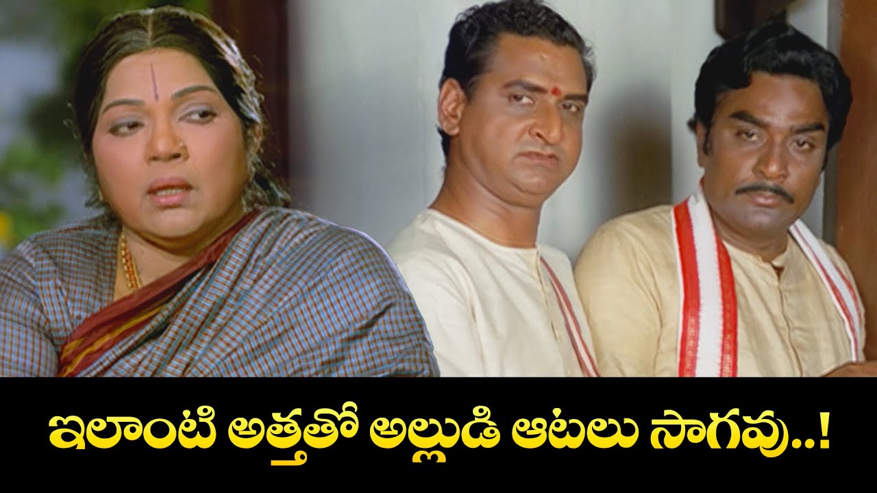 ఇలాంటి అత్త తో అల్లుడి ఆటలు సాగవు..! | Balakrishna, Suhasini |  Mangammagari Manavadu | ETV