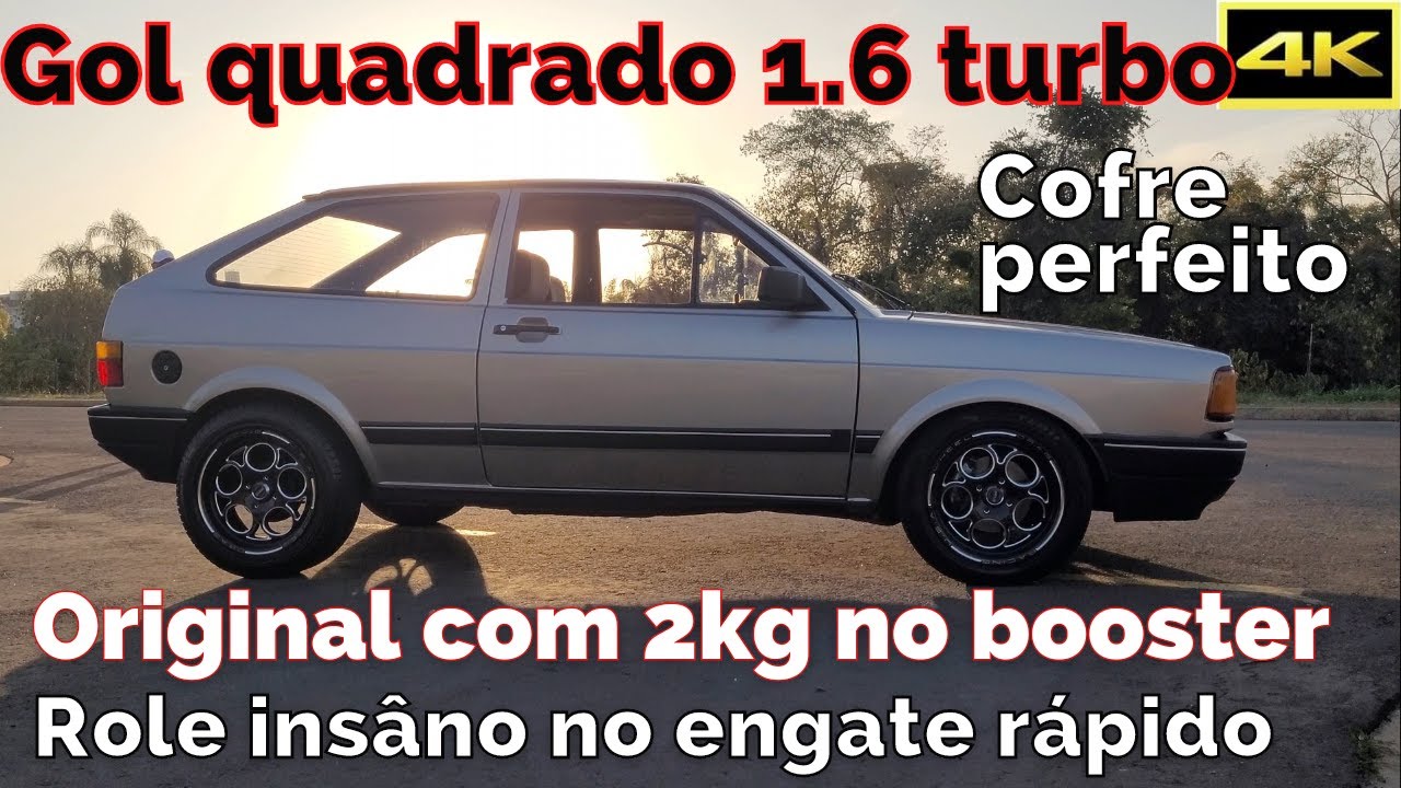 Gol quadrado turbo 1989 1.6 original com 2kg de turbo no booster carro impecável interior zerado