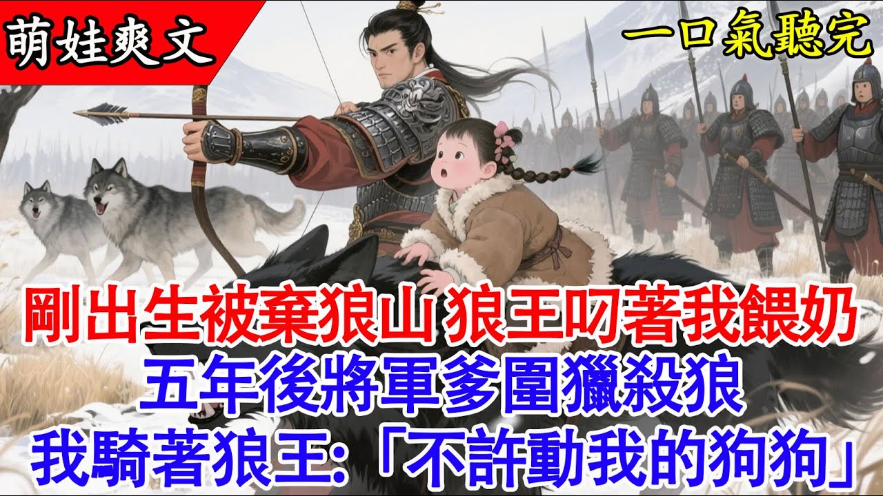 【完結小說】被扔狼窩5年，將軍帶兵圍剿？我騎著狼王沖出來：爹，不許動我的狗狗！🐺#有聲書 #穿越 #小說 #萌娃 #萌寶