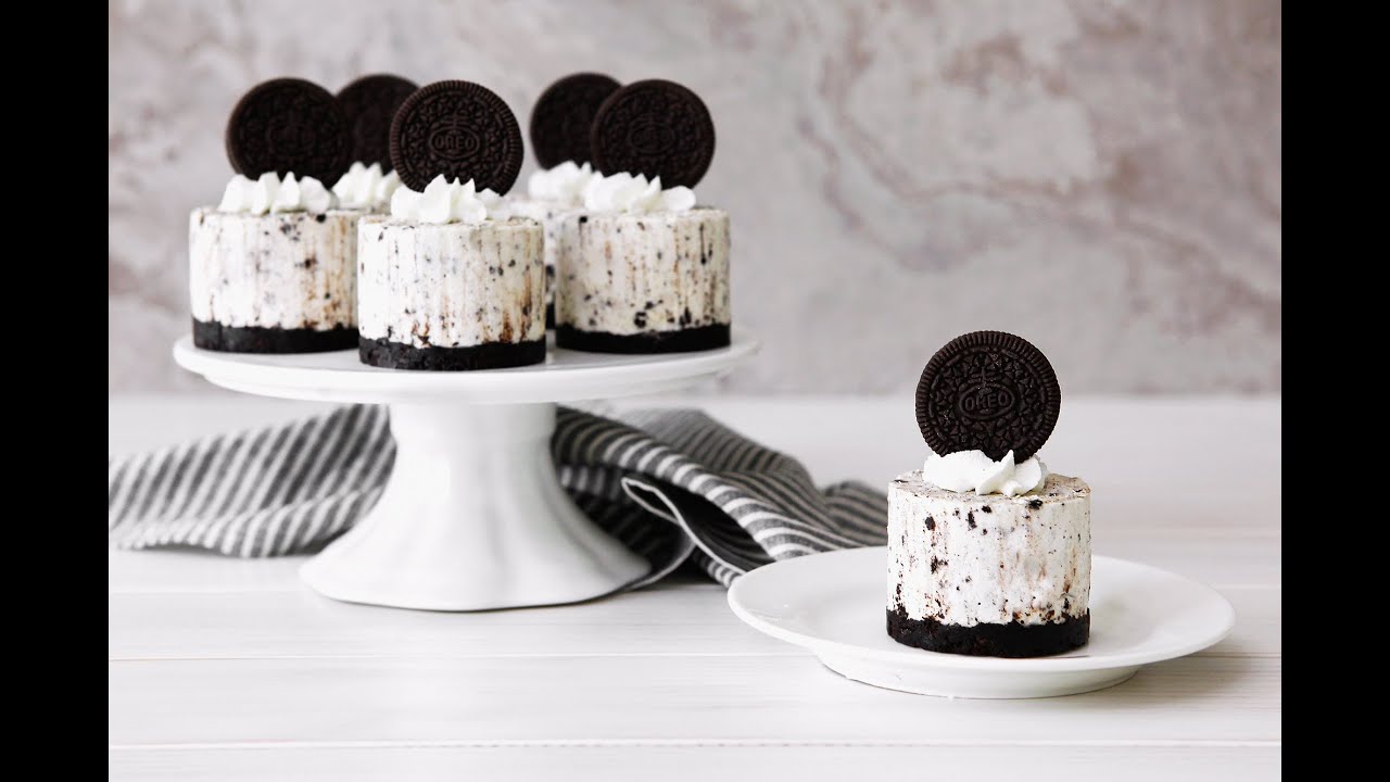 오레오미니치즈케이크 만들기 / 노오븐베이킹 : How to make Oreo cheesecake by 문스키친