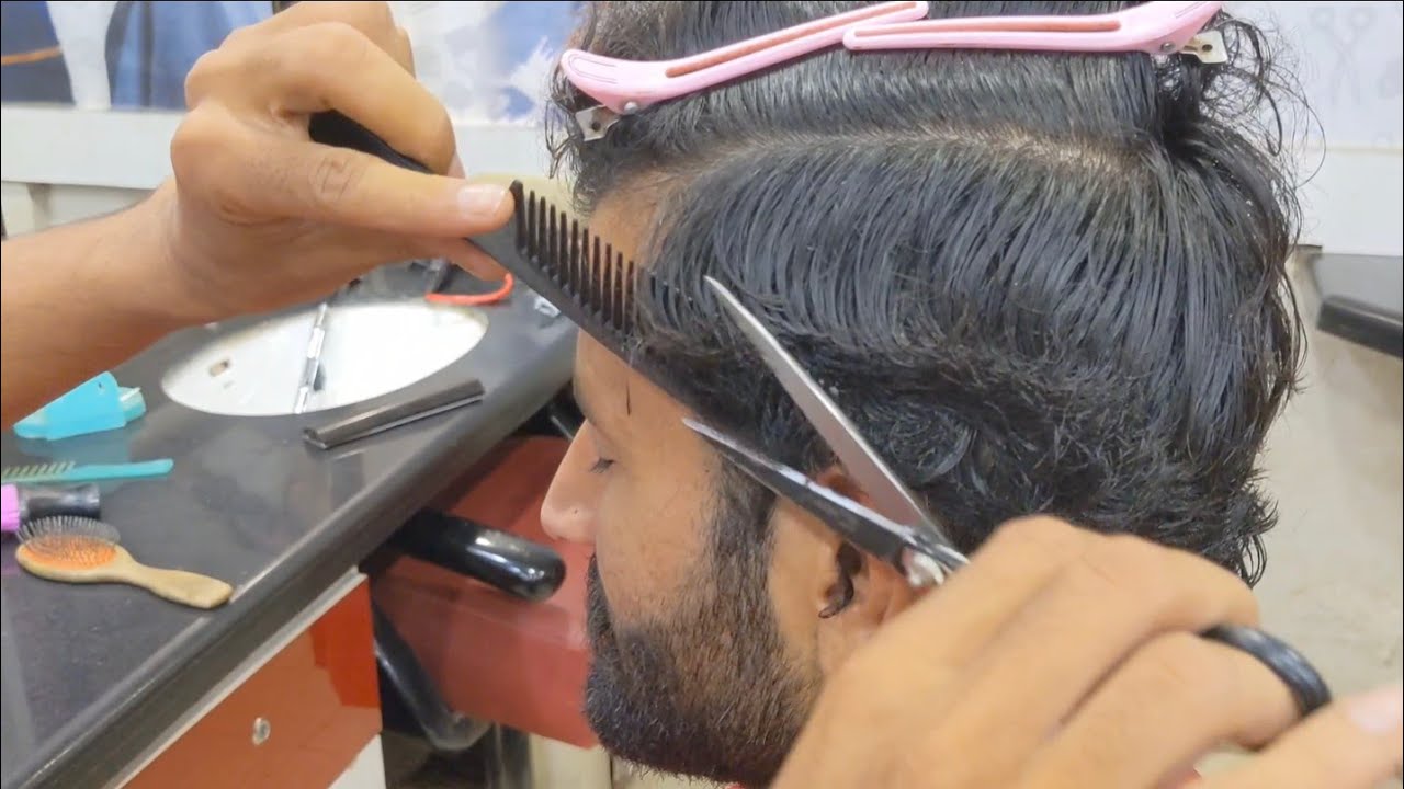 ASMR Scissors Mens Hair Transformation #alrayaanhairstudio