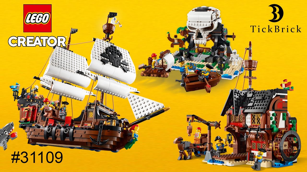Lego Creator 3 in 1 - Pirate Ship 31109 Speed Build Compilation