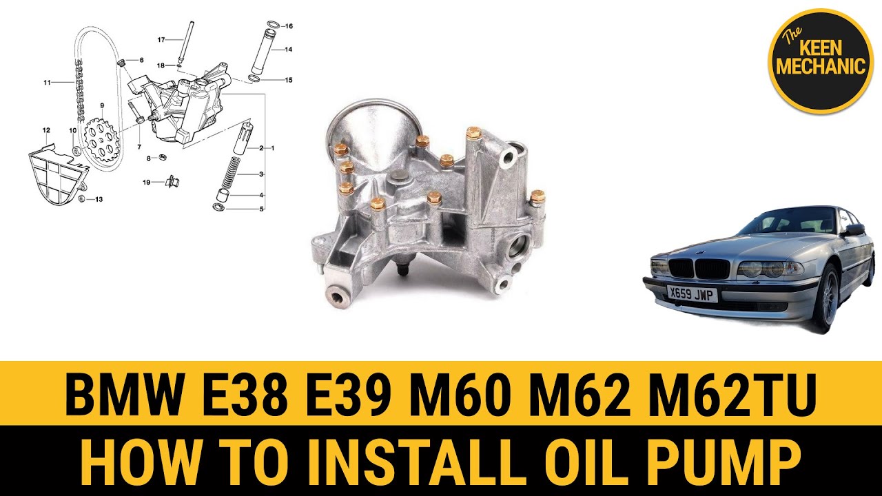 How to install oil pump BMW 740i 540i M60 M62 M62TU E31 E32 E34 E38 E39 E53 Range Rover 4.4 V8, 535i