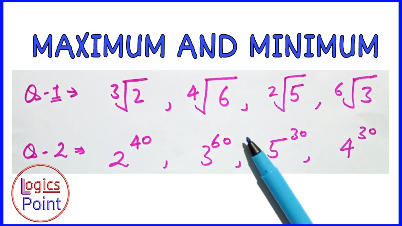 Maths Short Tricks || Maximum and Minimum | SSC CGL , CPO , CHSL , TET , RAILWAYS , BANKING etc