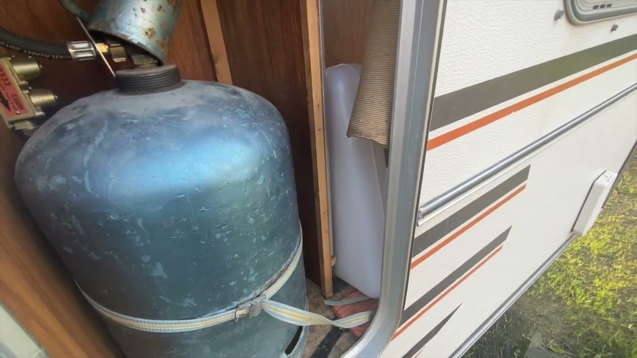 1983 Rapido 410 Motorhome - Sunster Diesel Heater Fuel Tank install and 4 way stretch carpeting