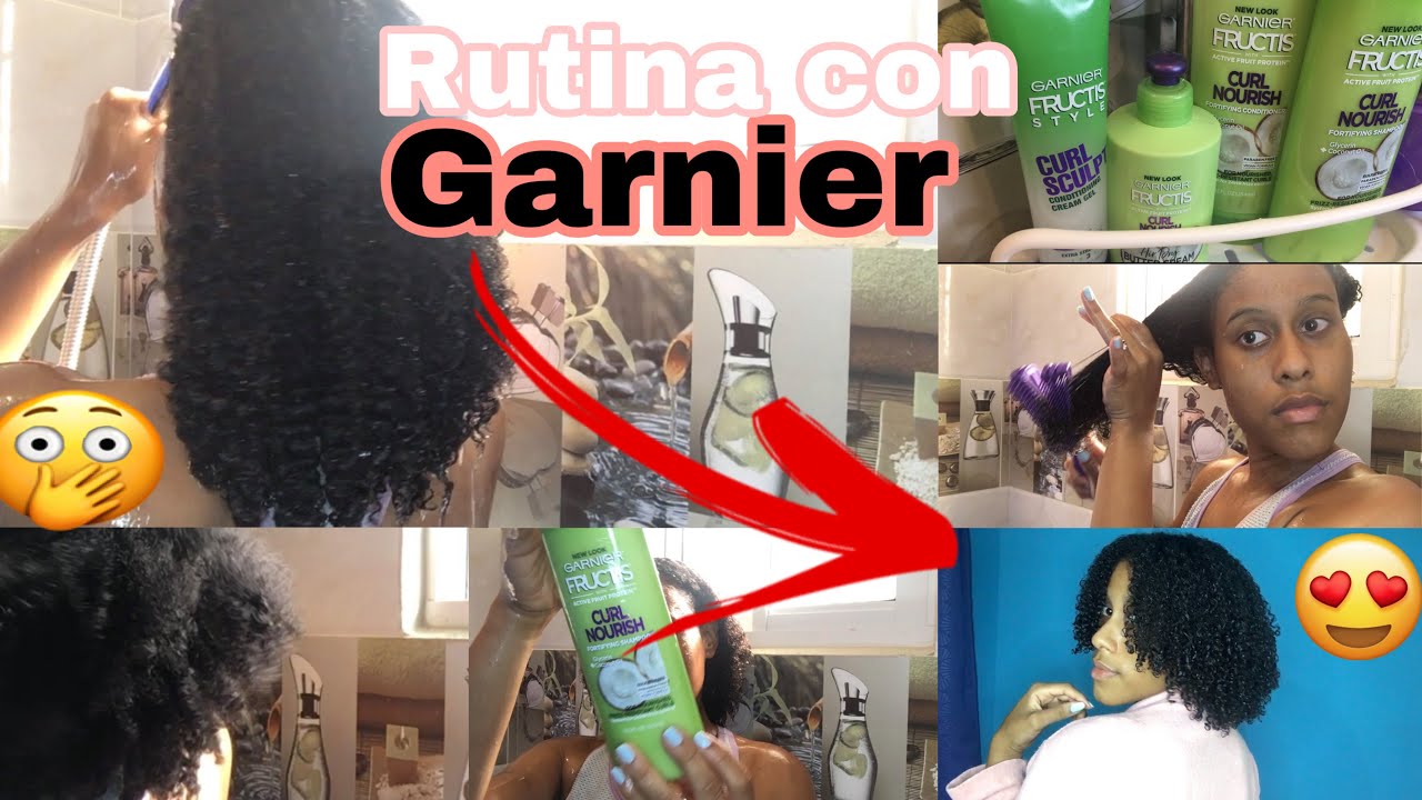 Rutina de lavado de rizos 3b-3c con Garnier Curls Nourish - Rutina barata 💸#rizos #afro