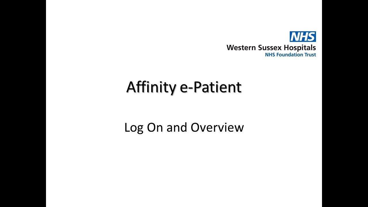 ePatient - Log On and Overview