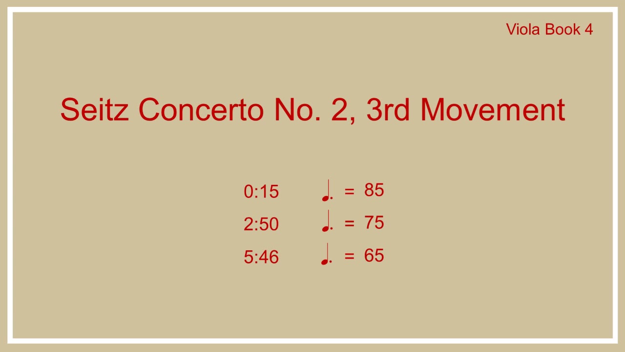 Seitz Concerto No. 2, 3rd Movement | Piano Accompaniment for Viola Book 4