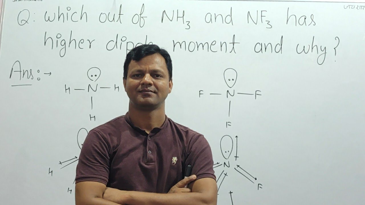 which out of NH3 and NF3 has higher dipole moment and why? || Dipole moment || #chemistry #class11