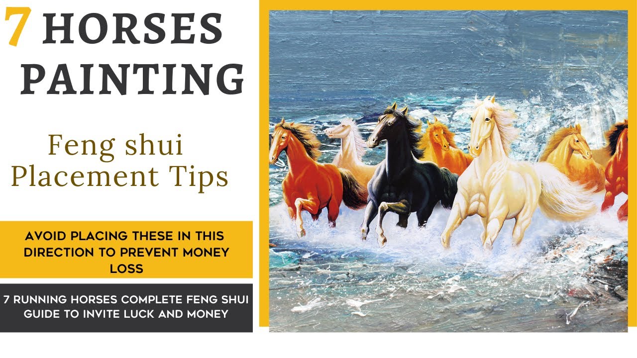7 Running Horses Picture Direction Feng Shui Tips | Horse Symbols Meaning, Placement #runninghorse