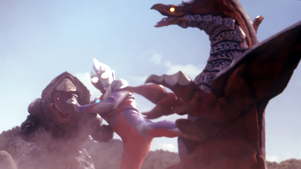 Ultraman Tiga vs Golza & Melba