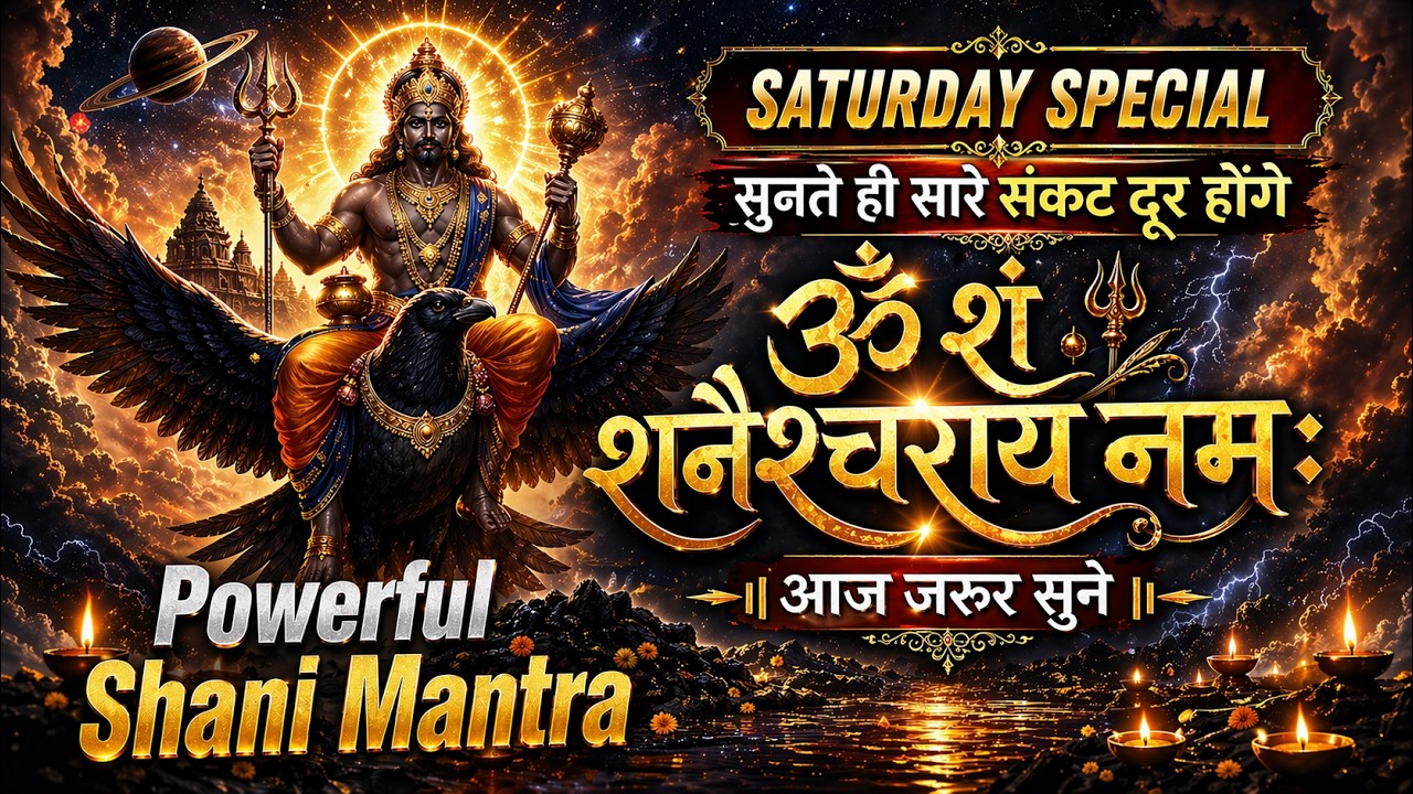 ॐ शं शनैश्चराय नमः | Om Sham Shanicharaya Namah | Powerful Shani Dev Mantra | Remove Shani Dosha