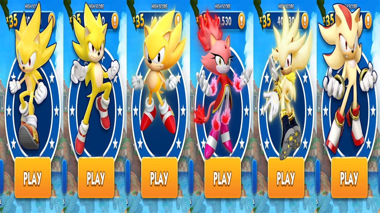 Sonic Dash - All Super Characters + Burning Blaze vs Eggman & Zazz Bosses Battle All Characters Game