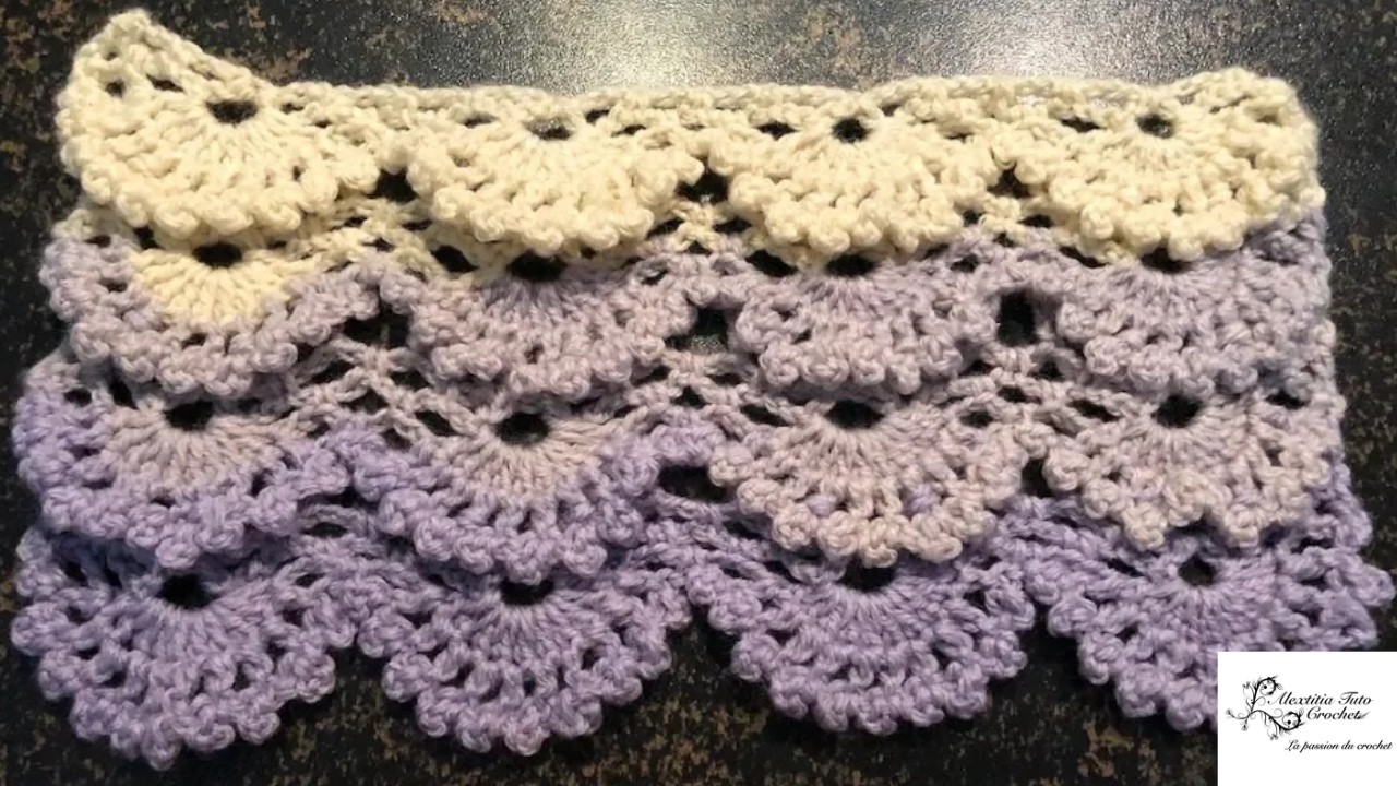 Tuto motif relief, étole, écharpe, couverture au crochet
