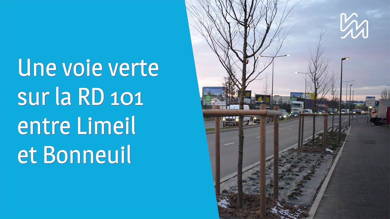 Une voie verte sur la RD 101 entre Limeil-Brevannes et Bonneuil-sur-Marne