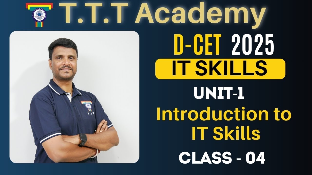 DCET Class | IT Skills | Unit-01| Class-04| Introduction to basics of coding |Mr.Chandrashekhar |