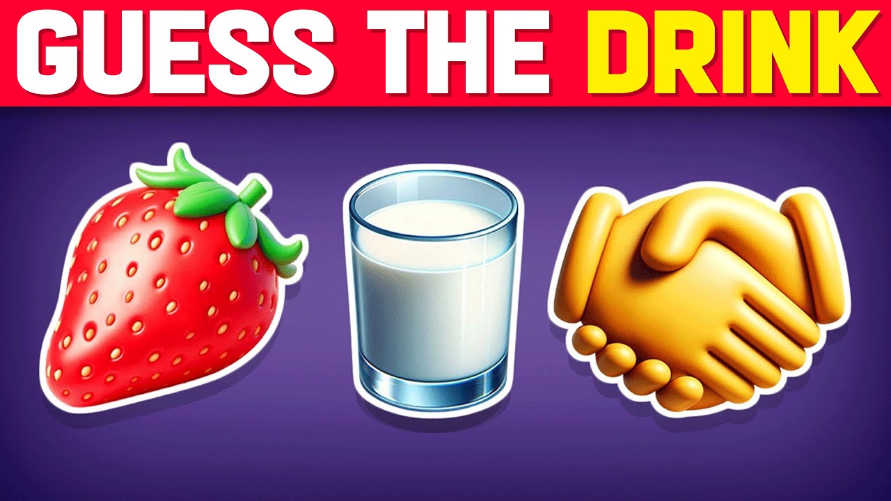 Guess The DRINK By Emoji | How many can you guess  🥤🍷