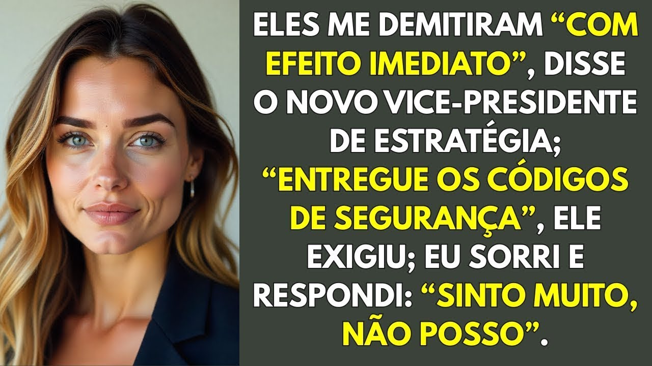 Fui demitida na hora — o novo VP de Estratégia exigiu o sistema de segurança  Eu disse  não posso