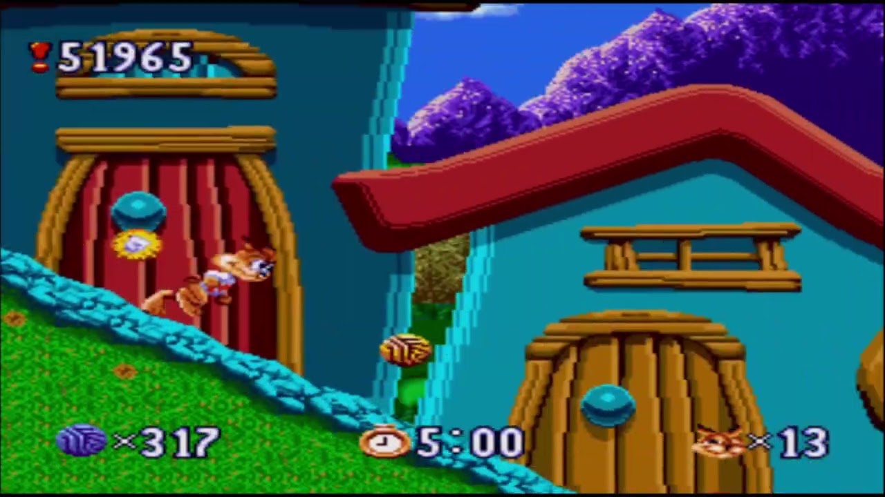 Bubsy in: Claws Encounters of the Furred Kind (SNES) Playthrough