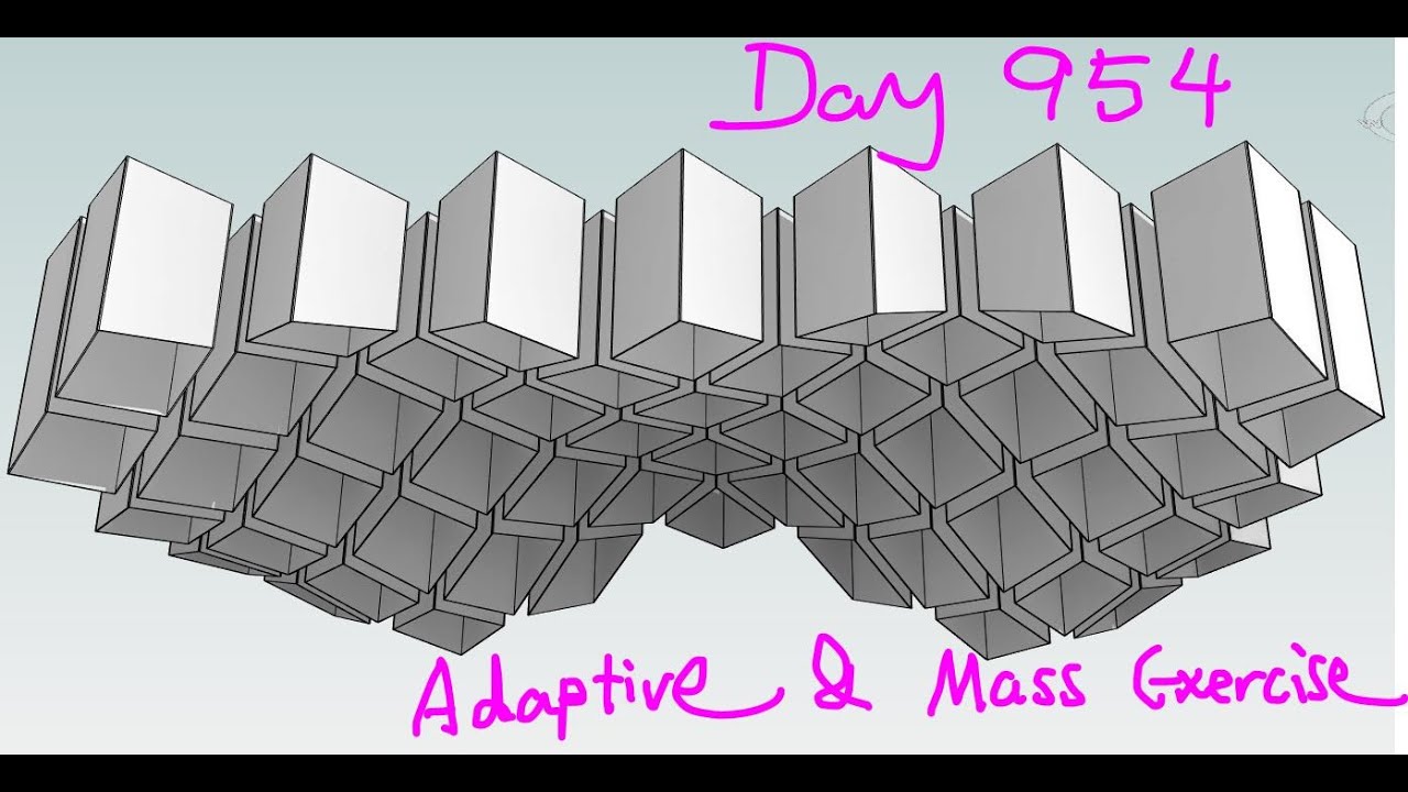 Revit Exercise (Day 954) - Adaptive and Mass Exercise (Divided Surface & Intersects)