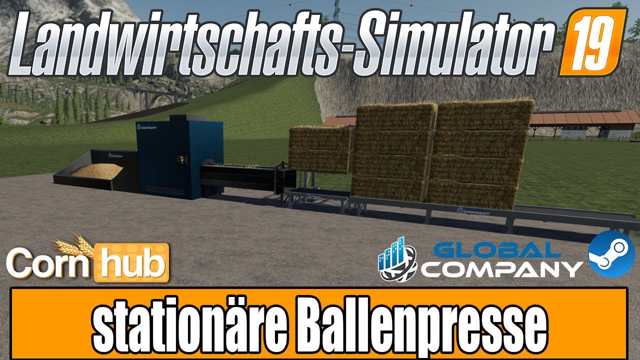 LS19 Modvorstellung - station&auml;re Ballenpresse - LS19 Mods